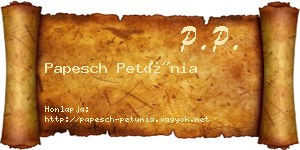 Papesch Petúnia névjegykártya